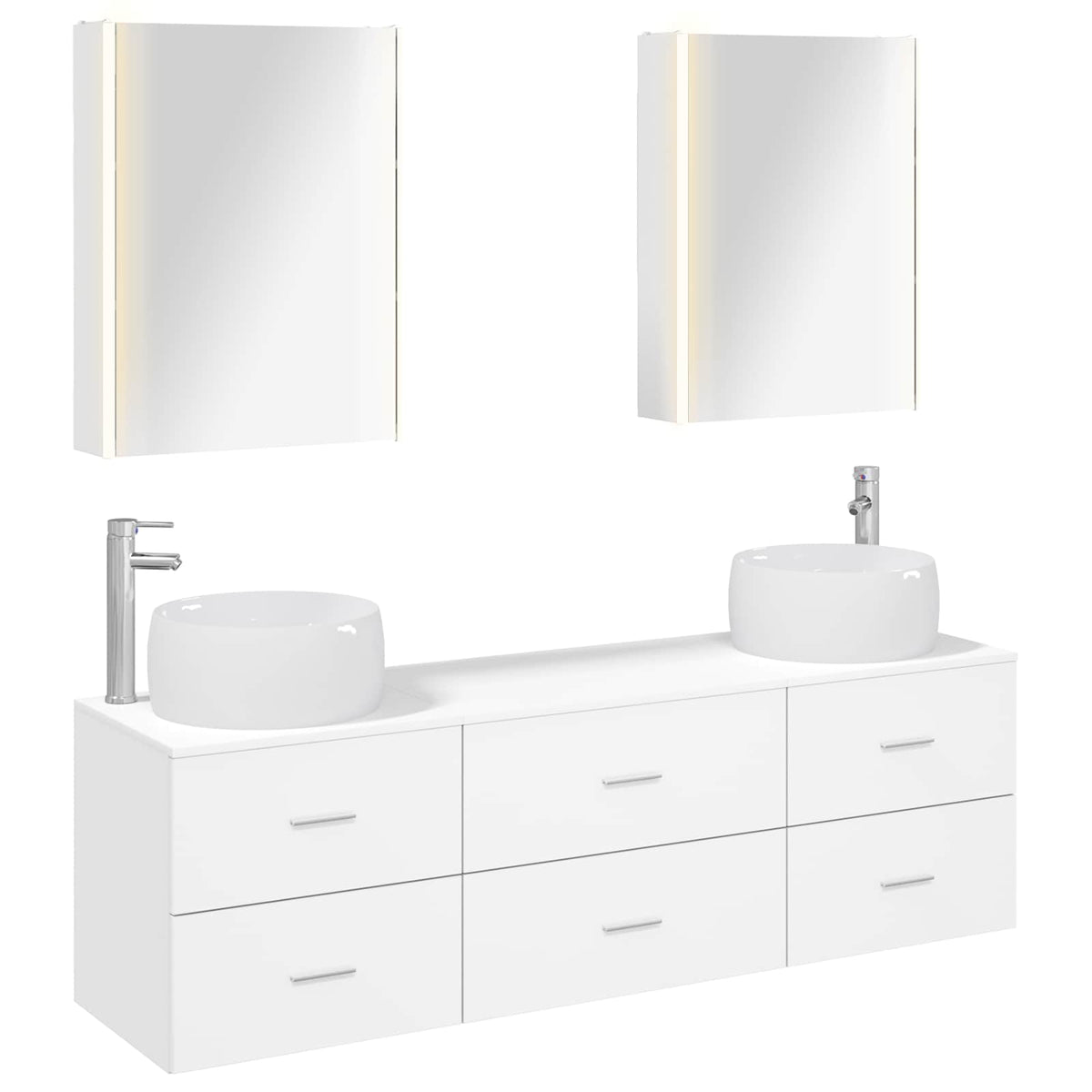 Bathroom Furniture Set 5 pcs 53 x 15.5 x 70 cm White