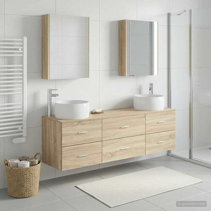 vidaXL Bathroom Furniture Set 5 pcs Sonoma Oak 4