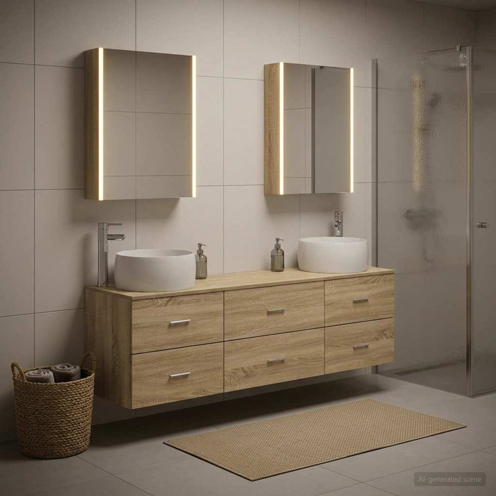 vidaXL Bathroom Furniture Set 5 pcs Sonoma Oak