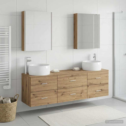 vidaXL Bathroom Furniture Set 5 pcs Artisan Oak 4
