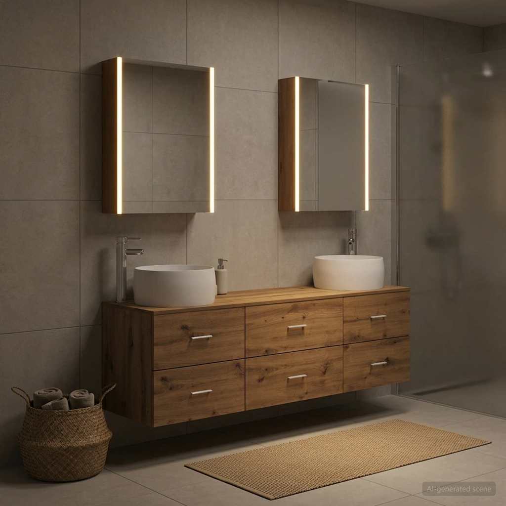 vidaXL Bathroom Furniture Set 5 pcs Artisan Oak 1