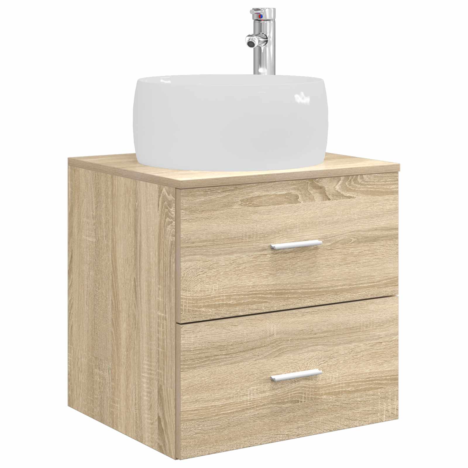 vidaXL Bathroom Furniture Set 4 pcs Sonoma Oak 5