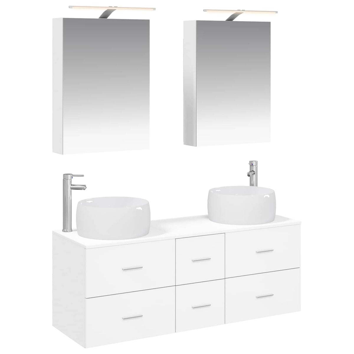 Bathroom Furniture Set 5 pcs 49.5 x 44.5 x 66 cm White