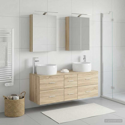 vidaXL Bathroom Furniture Set 5 pcs Sonoma Oak 1