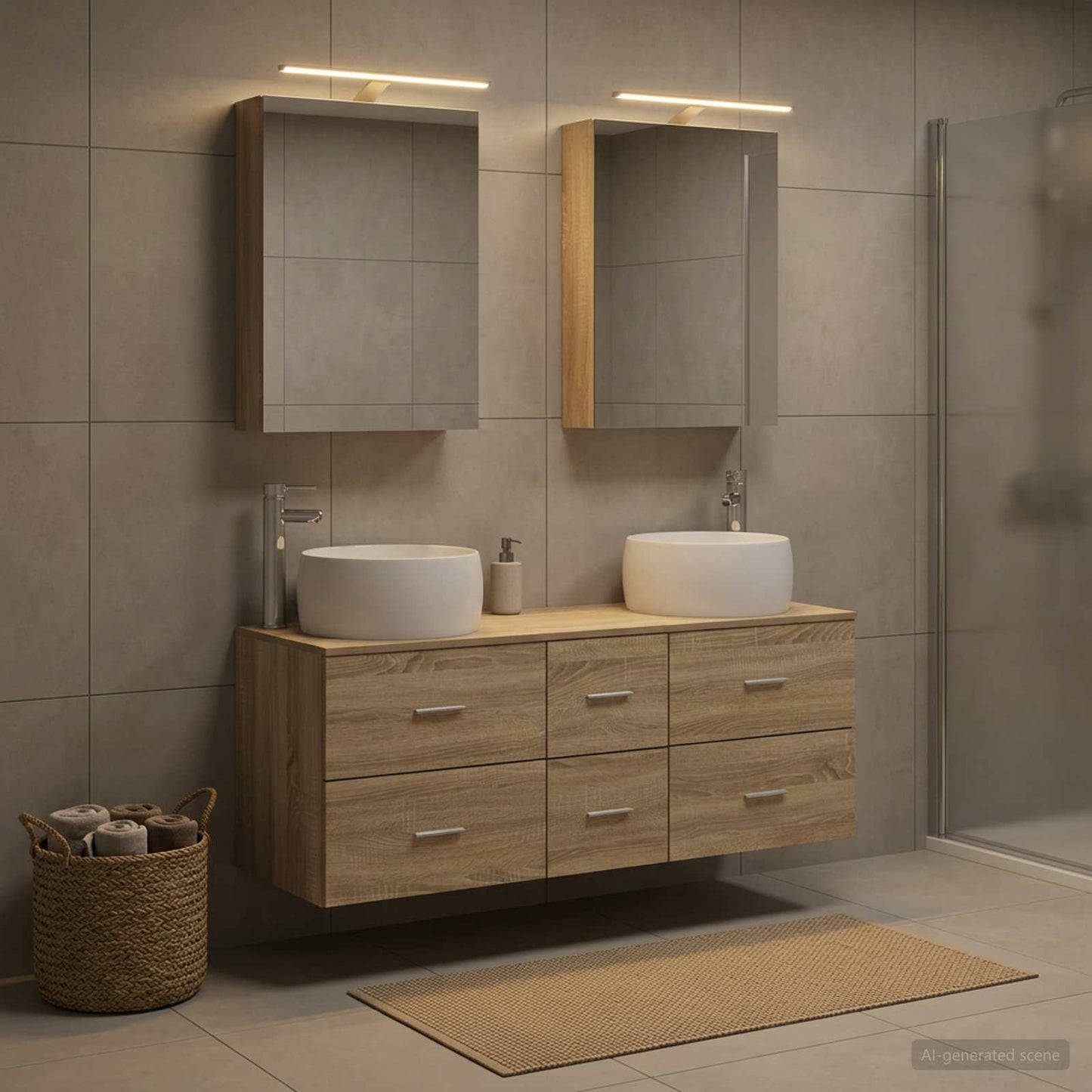 vidaXL Bathroom Furniture Set 5 pcs Sonoma Oak 4