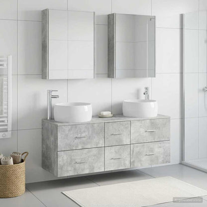vidaXL Bathroom Furniture Set 5 pcs Concrete Grey 1
