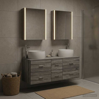 vidaXL Bathroom Furniture Set 5 pcs Grey Sonoma 4