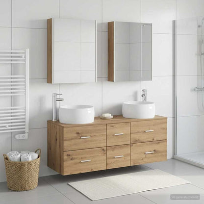 vidaXL Bathroom Furniture Set 5 pcs Artisan Oak 1