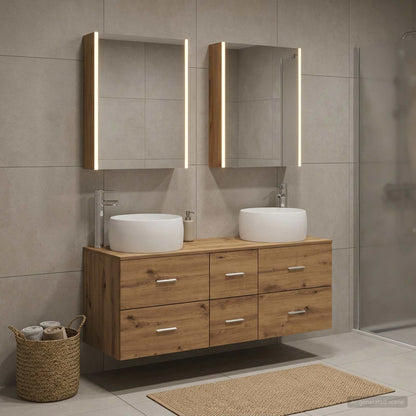 vidaXL Bathroom Furniture Set 5 pcs Artisan Oak 4