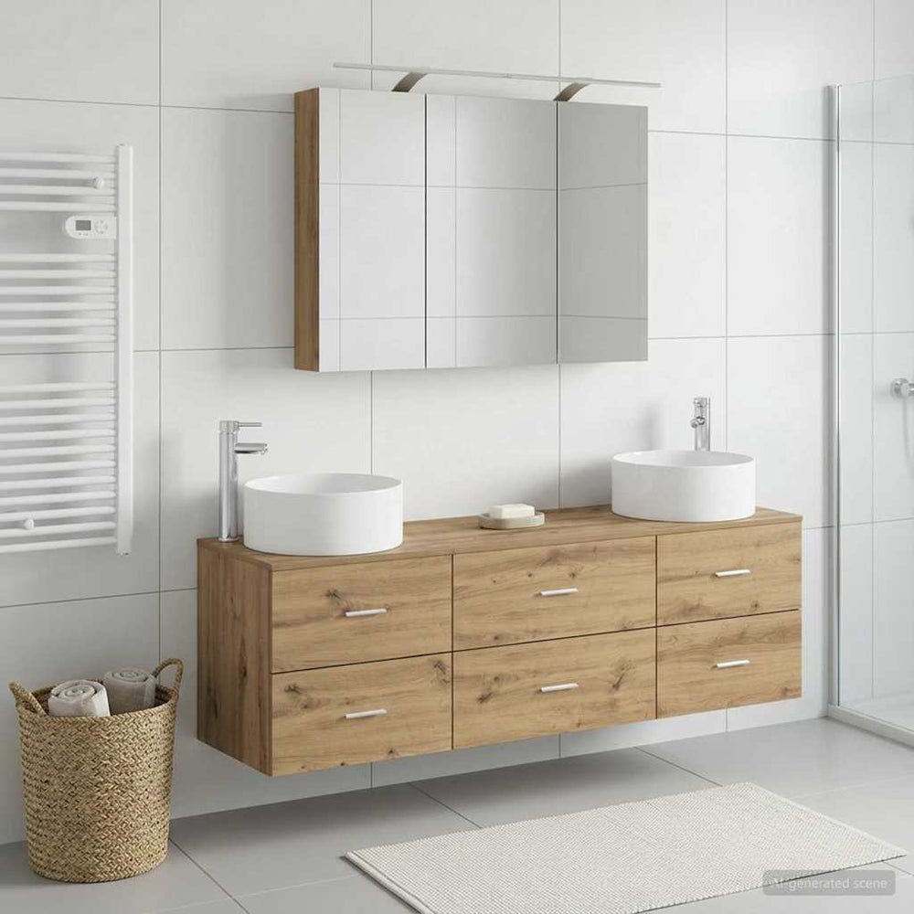 vidaXL Bathroom Furniture Set 4 pcs 49.5 x 44.5 x 65.5 cm