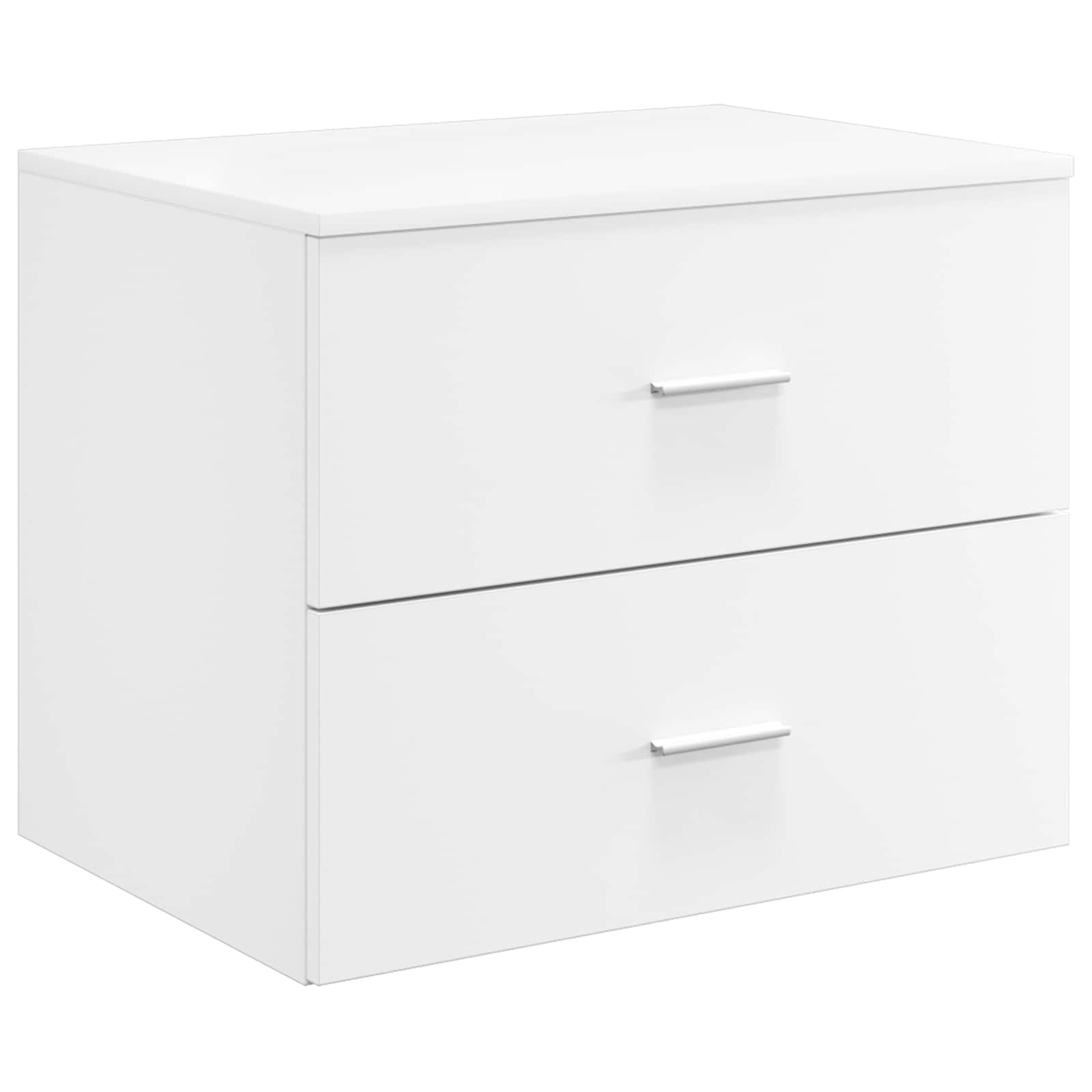 vidaXL Bathroom Furniture Set 4 pcs White Engineered Wood and Glass 6