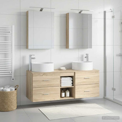 vidaXL Bathroom Furniture Set 5 pcs Sonoma Oak 1