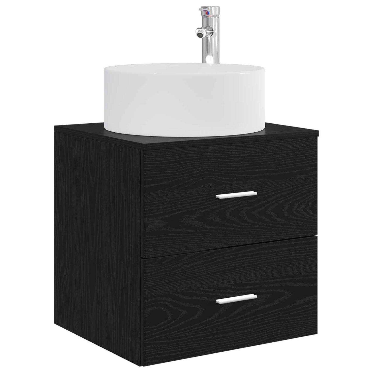 vidaXL Bathroom Furniture Set 5 pcs Black Oak 5