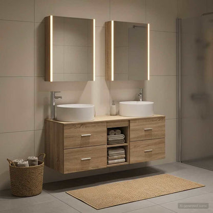 vidaXL Bathroom Furniture Set 5 pcs Sonoma Oak 1
