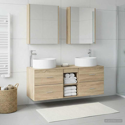 vidaXL Bathroom Furniture Set 5 pcs Sonoma Oak 4