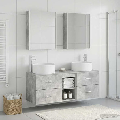 vidaXL Bathroom Furniture Set 5 pcs Concrete Grey 5