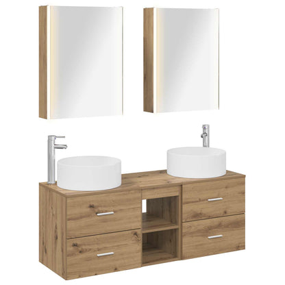 vidaXL Bathroom Furniture Set 5 pcs Artisan Oak 2
