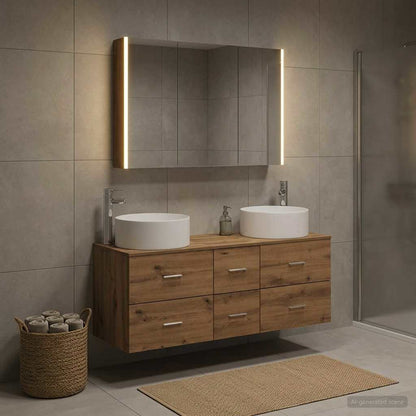 vidaXL Bathroom Furniture Set 4 pcs Artisan Oak 4