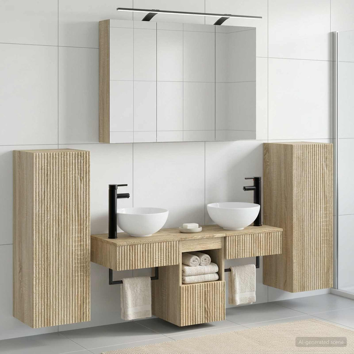vidaXL Bathroom Furniture Set 6 pcs Sonoma Oak 4