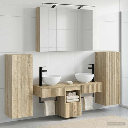 vidaXL Bathroom Furniture Set 6 pcs Sonoma Oak 4
