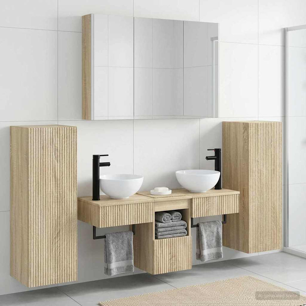vidaXL Bathroom Furniture Set 6 pcs Sonoma Oak
