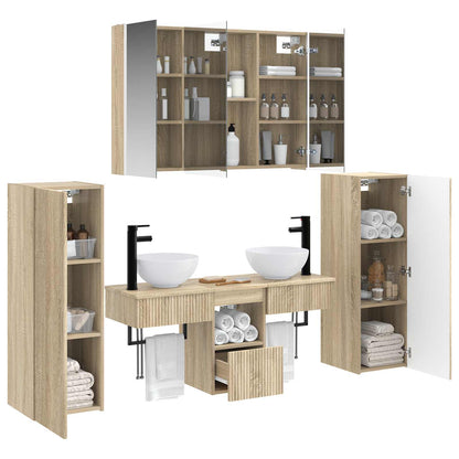 vidaXL Bathroom Furniture Set 6 pcs Sonoma Oak 3