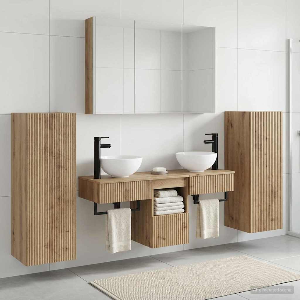 vidaXL Bathroom Furniture Set 6 pcs Artisan Oak 4