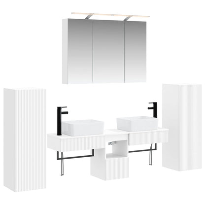 Bathroom Furniture Set 6 pcs 100 x 14.5 x 70 cm White
