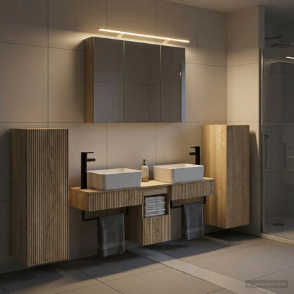 Bathroom Furniture Set 6 pcs 100 x 14.5 x 70 cm Sonoma oak
