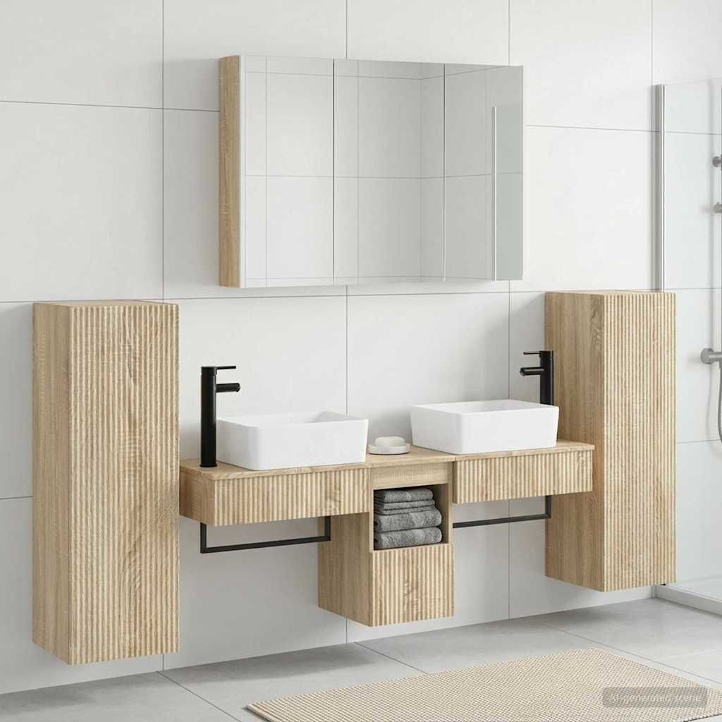 vidaXL Bathroom Furniture Set 6 pcs Sonoma Oak 4