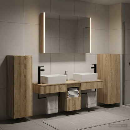 vidaXL Bathroom Furniture Set 6 pcs Sonoma Oak 1