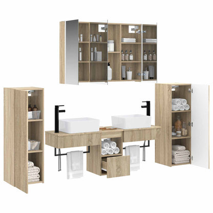vidaXL Bathroom Furniture Set 6 pcs Sonoma Oak 3