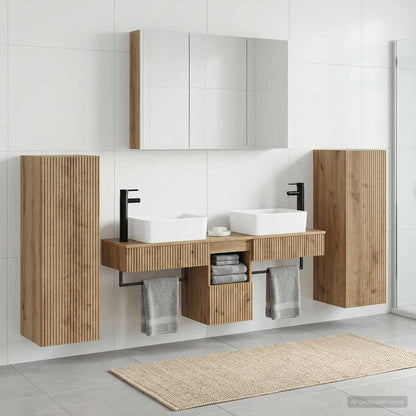 vidaXL Bathroom Furniture Set 6 pcs Artisan Oak 4