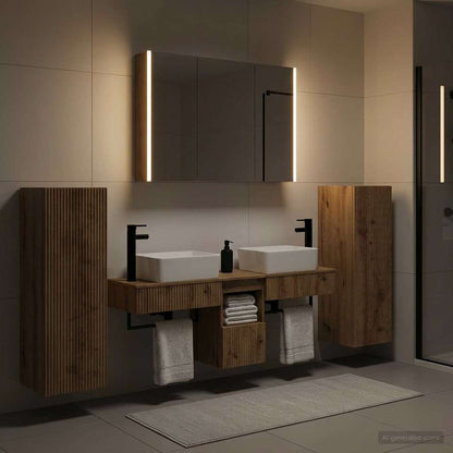 vidaXL Bathroom Furniture Set 6 pcs Artisan Oak 1