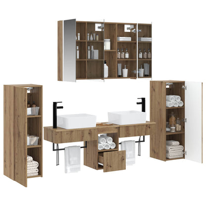 vidaXL Bathroom Furniture Set 6 pcs Artisan Oak 3