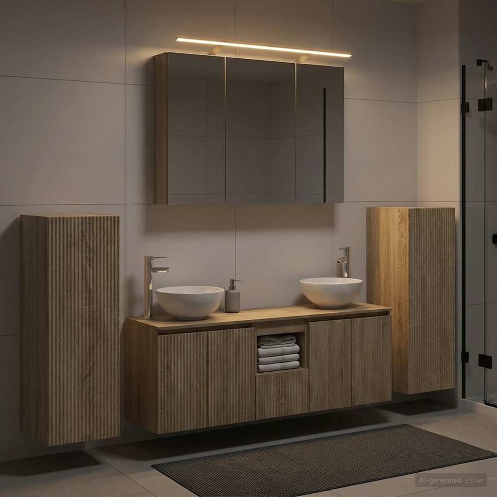 vidaXL Bathroom Furniture Set 6 pcs Sonoma Oak 4
