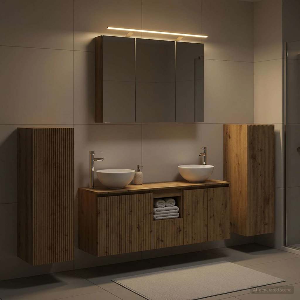 vidaXL Bathroom Furniture Set 6 pcs Artisan Oak 1