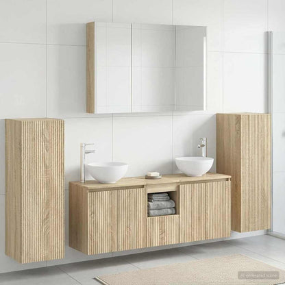 vidaXL Bathroom Furniture Set 6 pcs Sonoma Oak 4