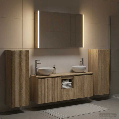 vidaXL Bathroom Furniture Set 6 pcs Sonoma Oak 1