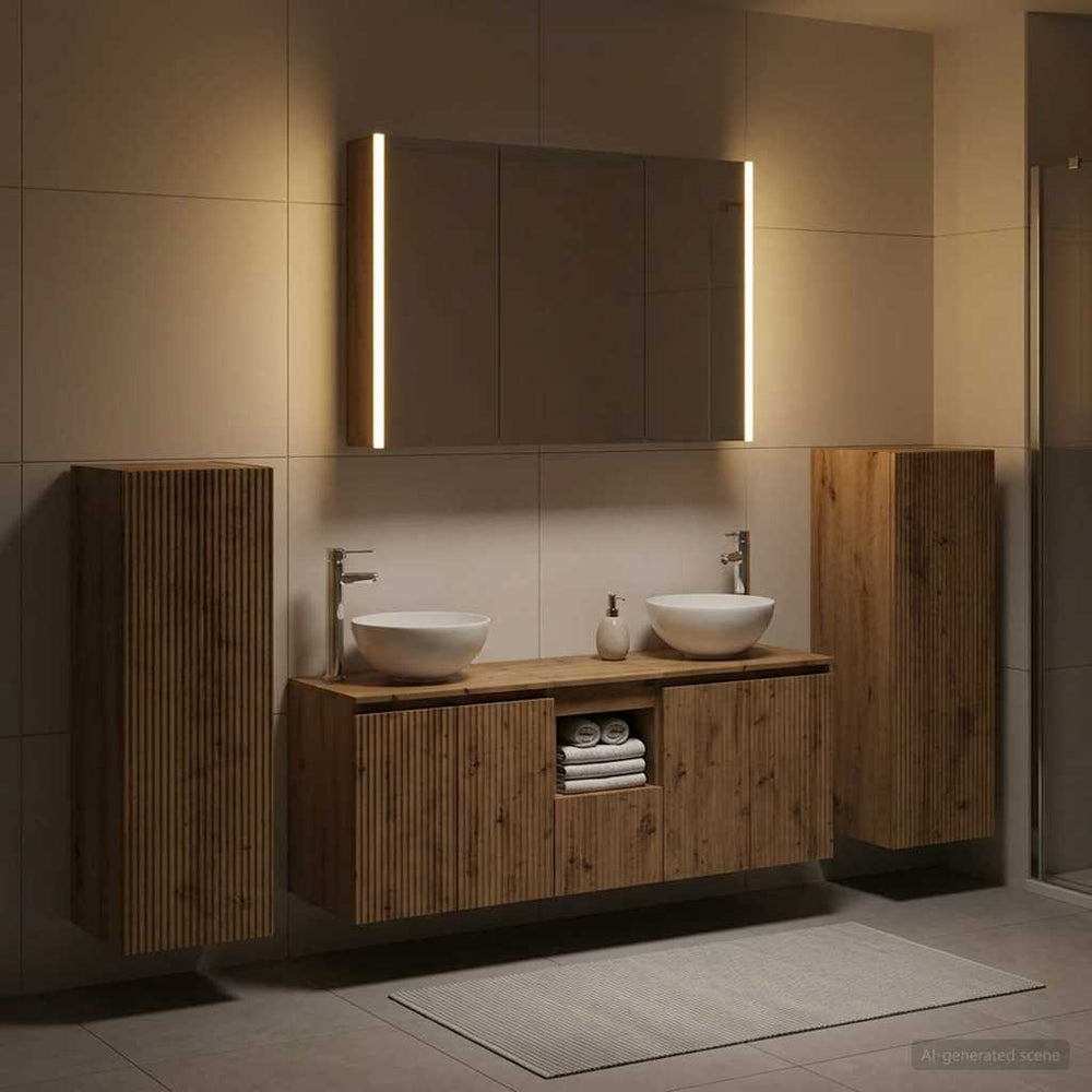 vidaXL Bathroom Furniture Set 6 pcs Artisan Oak