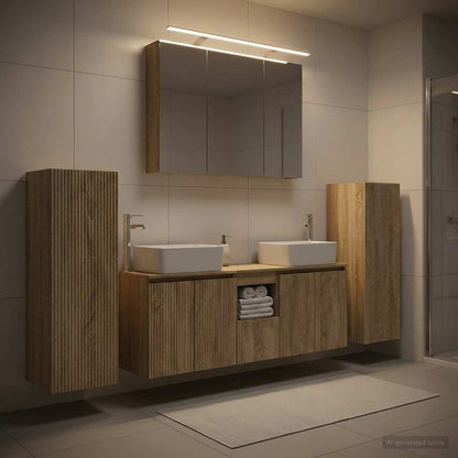 vidaXL Bathroom Furniture Set 6 pcs Sonoma Oak 1