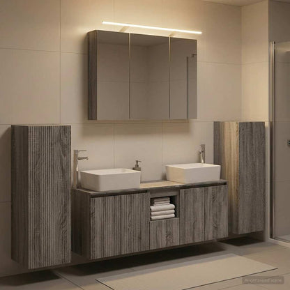 vidaXL Bathroom Furniture Set 6 pcs Grey Sonoma 4
