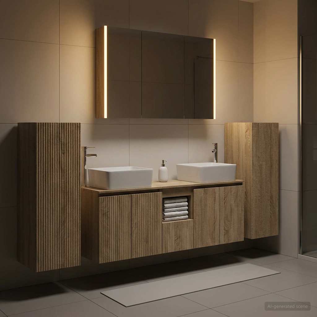 vidaXL Bathroom Furniture Set 6 pcs Sonoma Oak 1