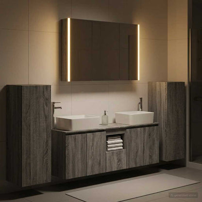 vidaXL Bathroom Furniture Set 6 pcs Grey Sonoma 1