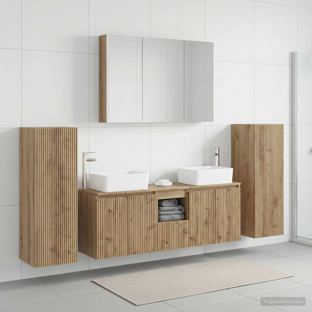 vidaXL Bathroom Furniture Set 6 pcs Artisan Oak 4