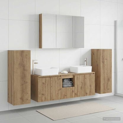 vidaXL Bathroom Furniture Set 6 pcs Artisan Oak 4