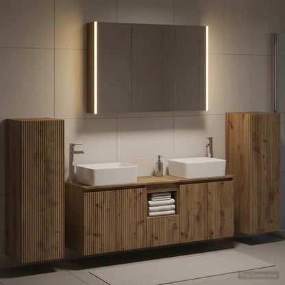 vidaXL Bathroom Furniture Set 6 pcs Artisan Oak 1