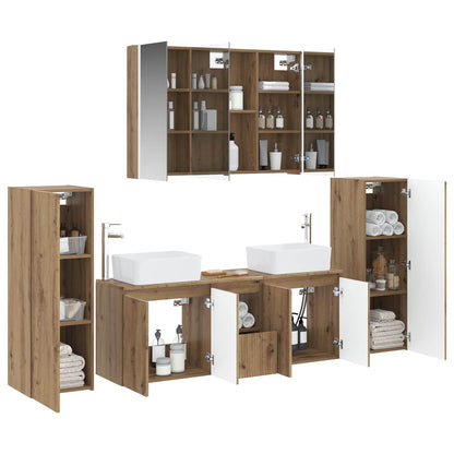 vidaXL Bathroom Furniture Set 6 pcs Artisan Oak 3