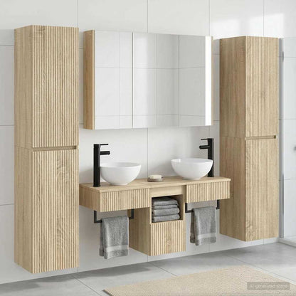 vidaXL Bathroom Furniture Set 6 pcs Sonoma Oak 4