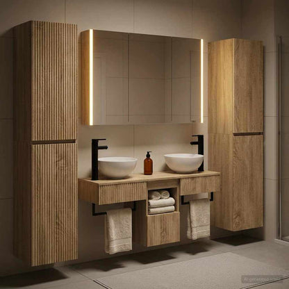 vidaXL Bathroom Furniture Set 6 pcs Sonoma Oak 1